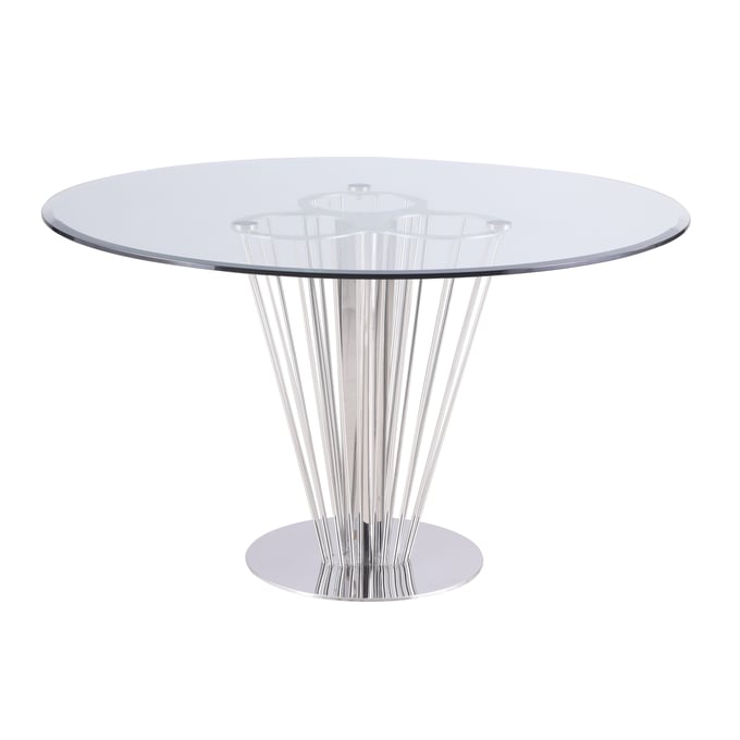 Chintaly Imports Fernanda Clear Glass 51 Inch Round Top CHF-FERNANDA-DT-RND-T