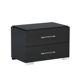 Chintaly Imports Florence Gloss Black Night Stand