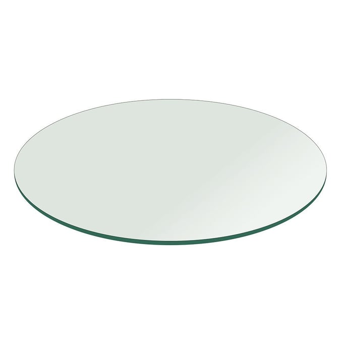 Chintaly Imports Clear Glass 48 Inch Round Bevel Top CHF-RD484810BECT