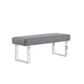 Modern Grey Upholstered Bench