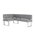 Modern Grey Reversible Upholstered Nook