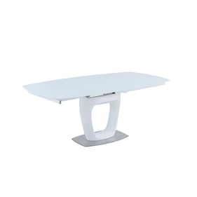 Chintaly Imports Giuliana Gloss White Extendable Dining Table