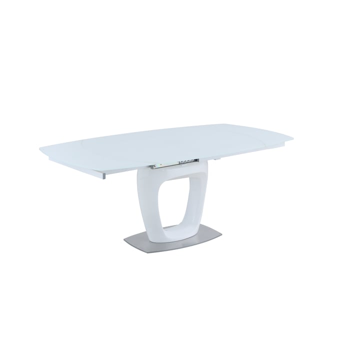 Chintaly Imports Giuliana Gloss White Extendable Dining Table CHF-GIULIANA-DT