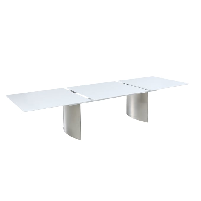 Chintaly Imports Glenda Gloss White Table Top with 2 Extensions CHF-GLENDA-DT-T