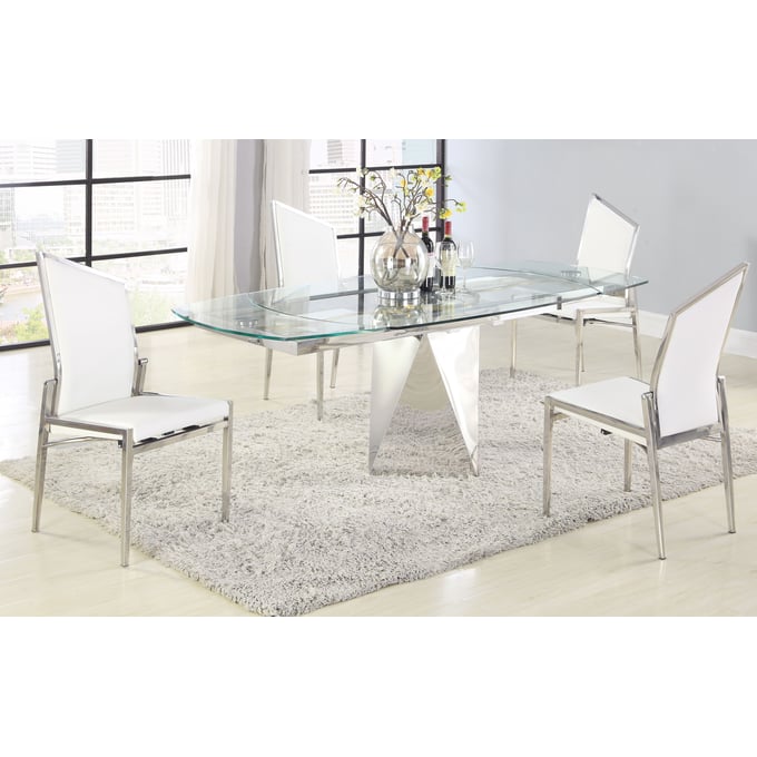 Chintaly Imports 5pc Rectangle Dining Room Set CHF-GLORIA-NALA-5PC