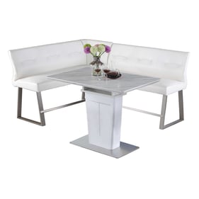 Chintaly Imports Gwen Matte White 2pc Counter Height Set