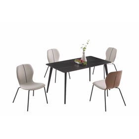 Chintaly Imports Hannah Grey Brown 5pc Dining Room Set