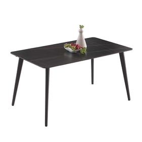 Chintaly Imports Hannah Matte Black Dining Table