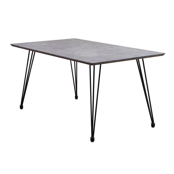 Chintaly Imports Heather Brown Black Dining Table CHF-HEATHER-DT