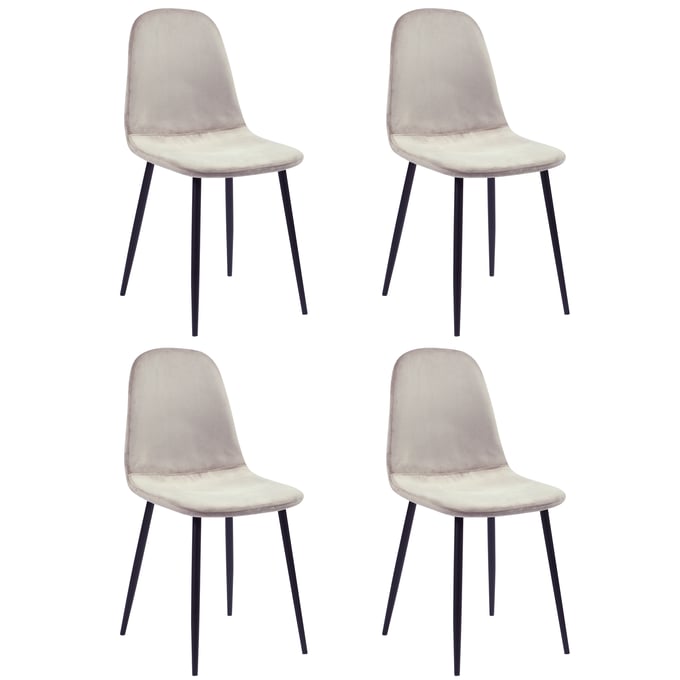 4 Chintaly Imports Heather Taupe Side Chairs CHF-HEATHER-SC-TPE