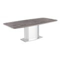 Contemporary Marble Dining Table w/ Stainless Steel Base