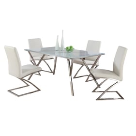 Chintaly Imports Jade White 5pc Dining Room Set