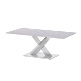 Chintaly Imports Jennifer Gloss White Cocktail Table