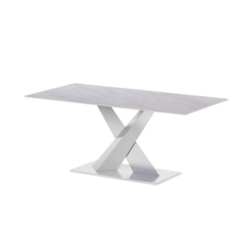 Chintaly Imports Jennifer Gloss White Dining Table