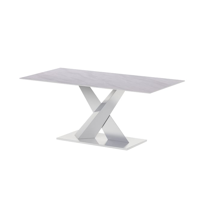 Chintaly Imports Jennifer Gloss White Dining Table CHF-JENNIFER-DT