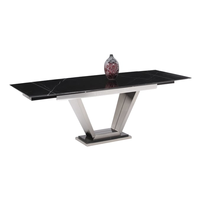 Chintaly Imports Jessy Black Extendable Dining Table CHF-JESSY-DT