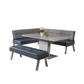 Chintaly Imports Jezebel Blue Grey 3pc Dining Room Set