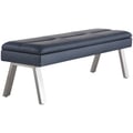 Tufted Bench w/ Underseat Storage & Steel Legs