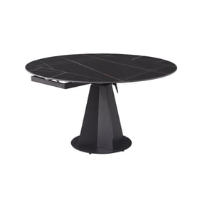 Chintaly Imports Jocelyn Matte Black Extendable Dining Table