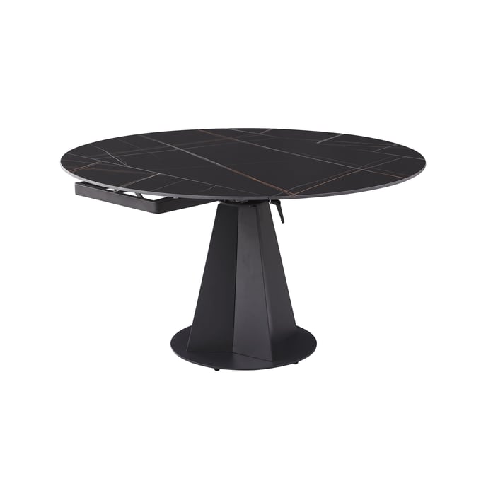 Chintaly Imports Jocelyn Matte Black Extendable Dining Table CHF-JOCELYN-DT