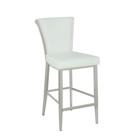 Chintaly Imports Joy White Flare Back Bar Stool