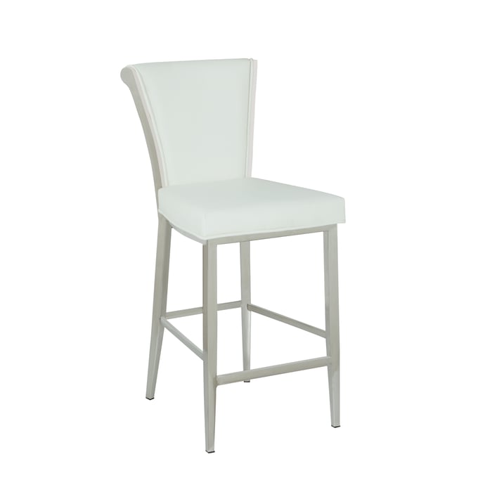 Chintaly Imports Joy White Flare Back Bar Stool CHF-JOY-BS-WHT