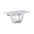 Contemporary Extendable Carrara Marble Table