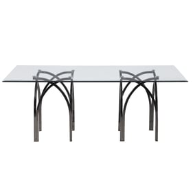 Chintaly Imports Juliette Clear Black 72 Inch Dining Table