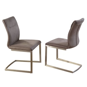 2 Chintaly Imports Kalinda Grey Cantilever Side Chairs