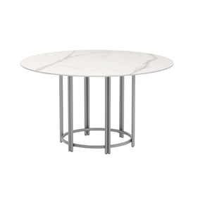 Chintaly Imports Kamila Matte White Dining Table