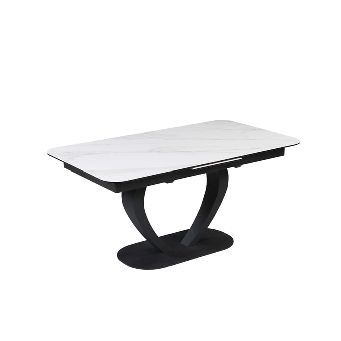 Chintaly Imports Karlee Matte White Extendable Dining Table CHF-KARLEE-DT