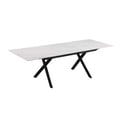 Extendable Sintered Stone Top Dining Table w/ Steel Base