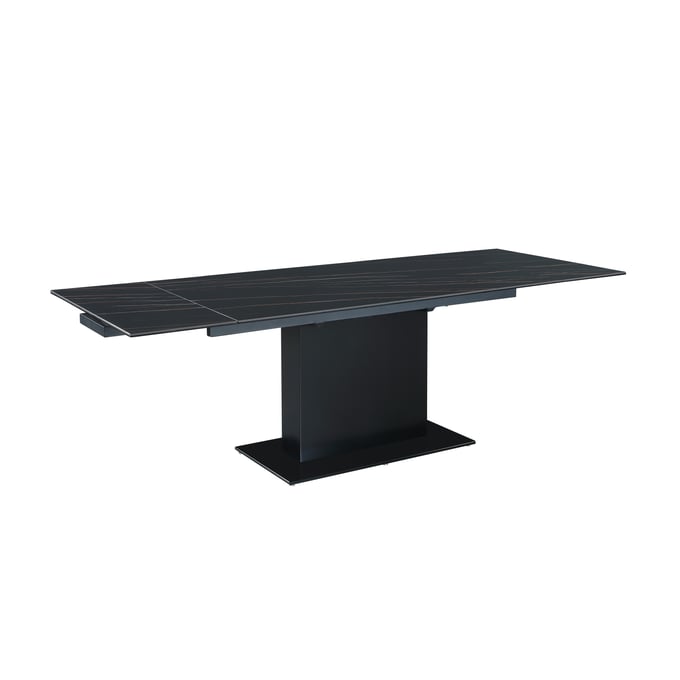 Chintaly Imports Katalina Matte Black Extendable Dining Table CHF-KATALINA-DT