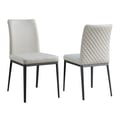 Diamond Stitched Back Side Chair w/ Steel Legs - 2 Per Box