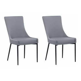 2 Chintaly Imports Kelly Grey Dining Side Chairs