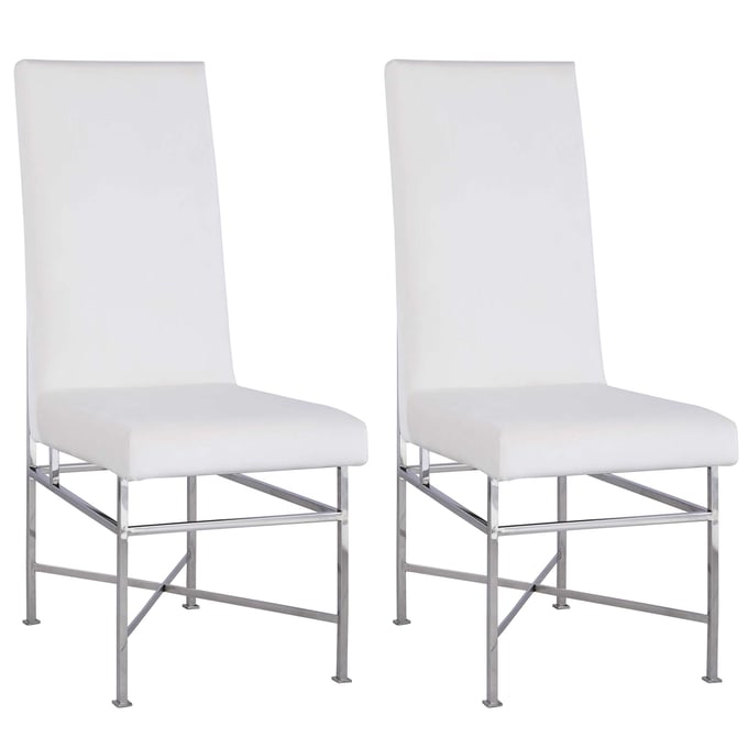 2 Chintaly Imports Kendall Cream Dining Side Chairs CHF-KENDALL-SC-CRM