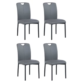 4 Chintaly Imports Kendra Grey Dining Side Chairs