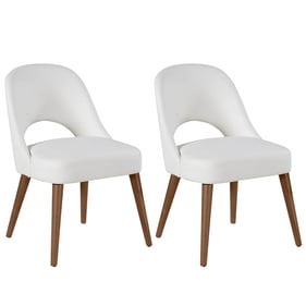 2 Chintaly Imports Kenza White Dining Side Chairs