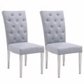 Button Tufted Back Side Chair w/ Steel Legs - 2 Per Box