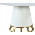 Wooden Cone Base w/ Raised Diamond Pattern & Golden Accent