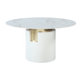 Chintaly Imports Kiana Matte White Dining Table