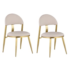 2 Chintaly Imports Kiana Taupe Dining Side Chairs