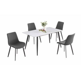 Chintaly Imports Kingsley Grey 5pc Dining Room Set