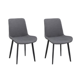 2 Chintaly Imports Kingsley Grey Curved Side Chairs