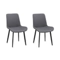 Contemporary Curved Back Side Chair w/ Steel Legs - 2 Per box