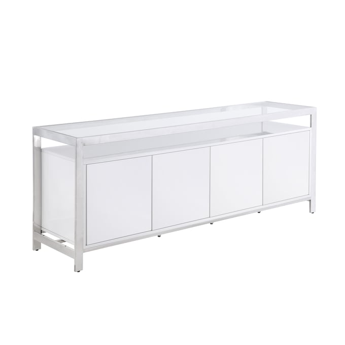 Chintaly Imports Krista Gloss White Buffet CHF-KRISTA-BUF