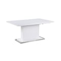 Modern Extendable Gloss White Dining Table