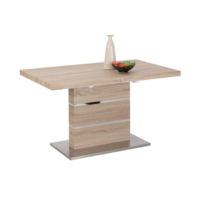 Chintaly Imports Labrenda Light Oak Dining Table CHF-LABRENDA-DT