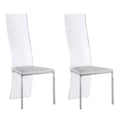 Contemporary Acrylic High-Back Upholstered Side Chair - 2 per box