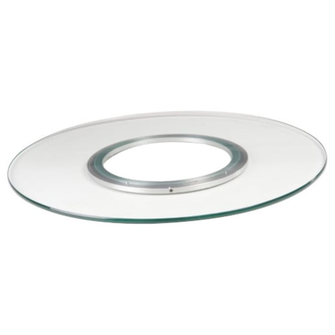 Chintaly Imports Clear Glass 24 Inch Round Lazy Susan CHF-LAZY-SUSAN-24N